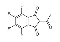 2-acetyl-4,5,6,7-tetrafluoroindene-1,3-dione Structure
