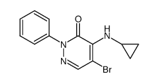 5-bromo-4-cyclopropylamino-2-phenyl-2H-pyridazin-3-one结构式