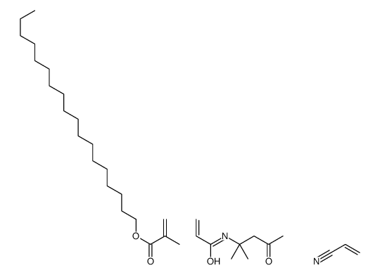 N-(2-methyl-4-oxopentan-2-yl)prop-2-enamide,octadecyl 2-methylprop-2-enoate,prop-2-enenitrile结构式