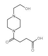 4-[4-(2-羟基乙基)-哌嗪]-4-氧丁酸结构式