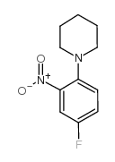 1-(4-氟-2-硝基苯基)哌啶结构式