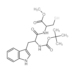 L-Cysteine,N-[N-[(1,1-dimethylethoxy)carbonyl]-L-tryptophyl]-, methyl ester (9CI) Structure