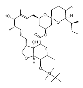 Milbemycin b, 5-O-demethyl-28-deoxy-5-O-[(1,1-dimethylethyl)dimethylsi lyl]-6,28-epoxy-13-hydroxy-25-(1-methylpropyl)-, [6R,13S,25R(S)]-结构式