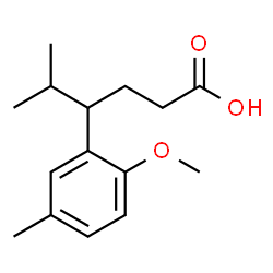 BENZENEBUTANOIC ACID, 2-METHOXY-5-METHYL-G-(1-METHYLETHYL) Structure