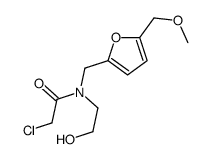 2-chloro-N-(2-hydroxyethyl)-N-[[5-(methoxymethyl)furan-2-yl]methyl]acetamide结构式