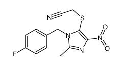 ((1-(p-Fluorobenzyl)-2-methyl-4-nitro-1H-imidazol-5-yl)thio)acetonitri le结构式