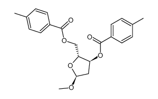 methyl 2-deoxy-3,5-di-O-p-toluoyl-α-D-ribo-furanoside结构式