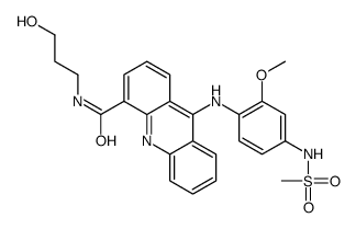 N-(3-hydroxypropyl)-9-[4-(methanesulfonamido)-2-methoxyanilino]acridine-4-carboxamide Structure