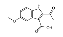 2-acetyl-5-methoxy-1H-indole-3-carboxylic acid结构式