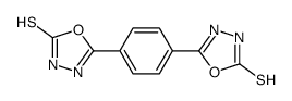 5-[4-(2-sulfanylidene-3H-1,3,4-oxadiazol-5-yl)phenyl]-3H-1,3,4-oxadiazole-2-thione结构式