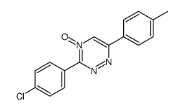 3-(4-chlorophenyl)-6-(4-methylphenyl)-4-oxido-1,2,4-triazin-4-ium结构式