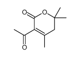 5-acetyl-2,2,4-trimethyl-3H-pyran-6-one Structure