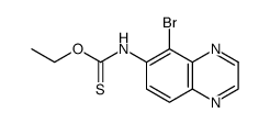 O-乙基(5-溴喹喔啉-6-基)硫代氨基甲酸酯结构式
