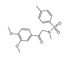 N-(3,4-dimethoxy-phenacyl)-N-methyl-toluene-4-sulfonamide结构式