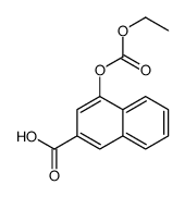 4-[(乙氧基羰基)氧基]-2-萘羧酸结构式