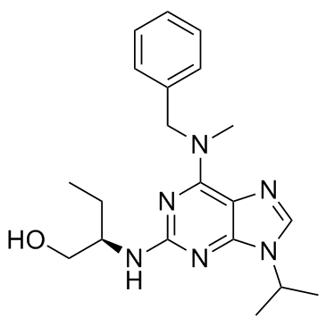 (R)-2-((6-(苄基(甲基)氨基)-9-异丙基-9H-嘌呤-2-基)氨基)丁醇结构式