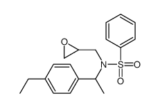 N-[1-(4-ethylphenyl)ethyl]-N-(oxiran-2-ylmethyl)benzenesulfonamide Structure