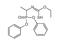 O-ethyl N-(1-diphenoxyphosphorylethyl)carbamothioate结构式