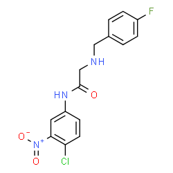 N-(4-CHLORO-3-NITROPHENYL)-2-[(4-FLUOROBENZYL)AMINO]ACETAMIDE Structure