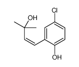 4-chloro-2-(3-hydroxy-3-methylbut-1-enyl)phenol结构式