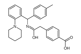 4-[2-[[(4-methylphenyl)-(2-piperidin-1-ylphenyl)methyl]amino]-2-oxoethyl]benzoic acid Structure