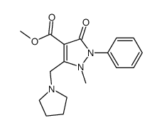 methyl 1-methyl-3-oxo-2-phenyl-5-(pyrrolidin-1-ylmethyl)-2,3-dihydro-1H-pyrazole-4-carboxylate Structure