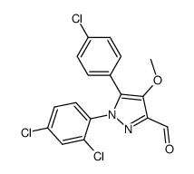 5-(4-chlorophenyl)-1-(2,4-dichlorophenyl)-4-methoxy-1H-pyrazole-3-carbaldehyde Structure
