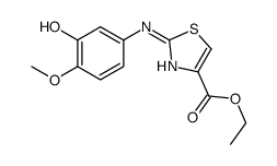 ethyl 2-(3-hydroxy-4-methoxyanilino)-1,3-thiazole-4-carboxylate结构式