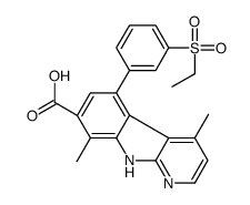 5-[3-(Ethylsulfonyl)phenyl]-4,8-dimethyl-9H-pyrido[2,3-b]indole-7 -carboxylic acid Structure