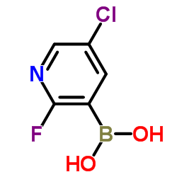 5-氯-2-氟吡啶-3-硼酸结构式