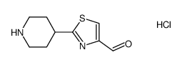 2-(4-piperidinyl)-4-thiazolecarboxaldehyde monohydrochloride Structure