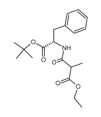N-[(R,S)-2-(ethoxycarbonyl)-1-oxopropyl]-L-phenyl alanine tert-butyl ester结构式