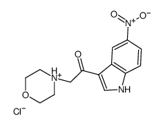 2-morpholin-4-ium-4-yl-1-(5-nitro-1H-indol-3-yl)ethanone,chloride Structure
