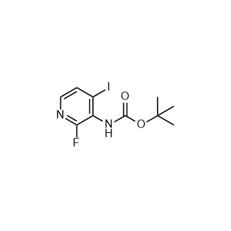 (2-氟-4-碘吡啶-3-基)氨基甲酸叔丁酯结构式