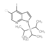 5-氯-4-碘-1-(三异丙基硅烷基)-1H-吡咯并[2,3-b]吡啶结构式