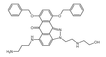 5-[(3-aminopropyl)amino]-2-[2-[(2-hydroxyethyl)amino]ethyl]-7,10-bis-(phenylmethoxy)anthra[1,9-cd]pyrazol-6(2H)-one Structure