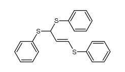 (E)-1,3,3-tris(phenylthio)propene结构式