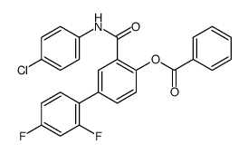 [2-[(4-chlorophenyl)carbamoyl]-4-(2,4-difluorophenyl)phenyl] benzoate Structure