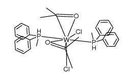 tungsten bis(η2-acetone)(Cl)2(PMePh2)2结构式