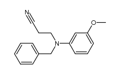 3-(benzyl(3-methoxyphenyl)amino)propanenitrile结构式