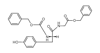 N-(N-benzyloxycarbonyl-L-tyrosyl)-glycine benzyl ester结构式
