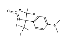 α-[p-(dimethylamino)phenyl]hexafluoroisopropyl isocyanate结构式