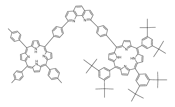 5,10,15-tris(3,5-di-tert-butylphenyl)-20-(4-(9-(4-(10,15,20-tri-p-tolylporphyrin-5-yl)phenyl)-1,10-phenanthrolin-2-yl)phenyl)porphyrin Structure