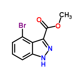 4-溴-1H-吲唑-3-羧酸甲酯结构式