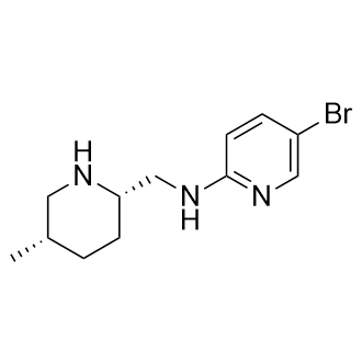 5-溴-N-(((2S,5S)-5-甲基哌啶-2-基)甲基)吡啶-2-胺结构式