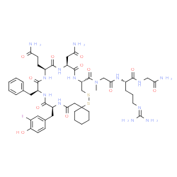 argipressin, Mca(1)-I-Tyr(2)-Sar(7)-结构式
