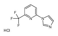2-(1H-咪唑-1-基)-6-(三氟甲基)吡啶盐酸盐结构式