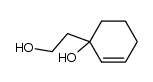 1-(2-hydroxyethyl)-2-cyclohexen-1-ol结构式
