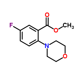 2-(4-吗啉基)-5-氟苯甲酸甲酯结构式