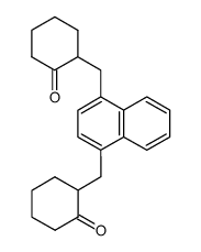 2,2'-(naphthalene-1,4-diylbis(methylene))bis(cyclohexan-1-one)结构式